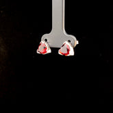 Red Garnet Trillion Studs